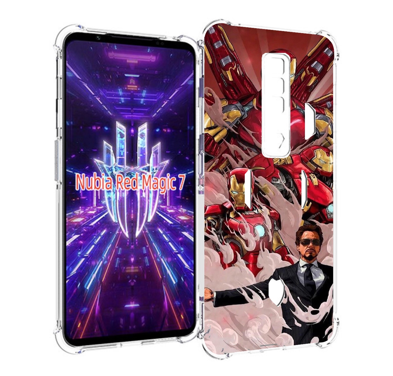 

Чехол MyPads Тони-Старк-и-костюмы для ZTE Nubia Red Magic 7, Прозрачный, Tocco