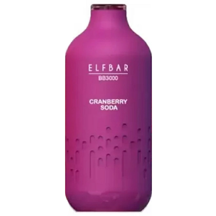 

Одноразовая электронная сигарета с подзарядкой Elf Bar BB3000 Cranberry Soda, 20 мг