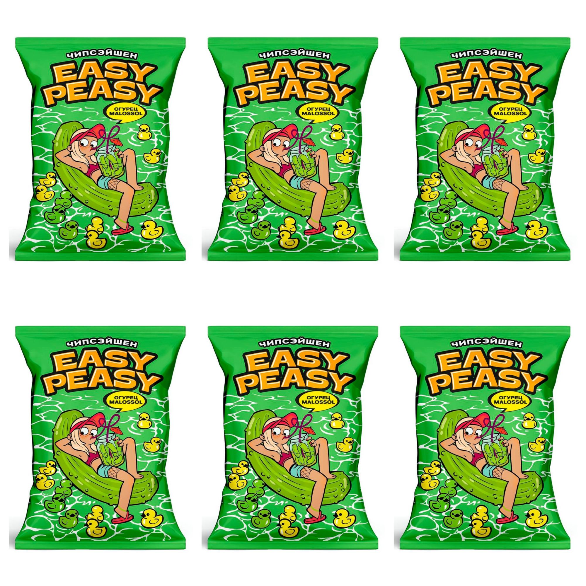 

Чипсы Easy Peasy Огурец малосол 120г*6 шт.