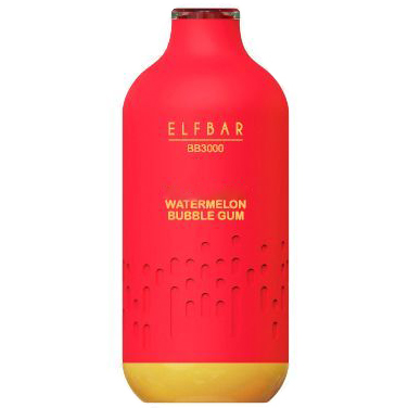 

Одноразовая электронная сигарета с подзарядкой Elf Bar BB3000 Watermelon Bubble Gum, 20 мг
