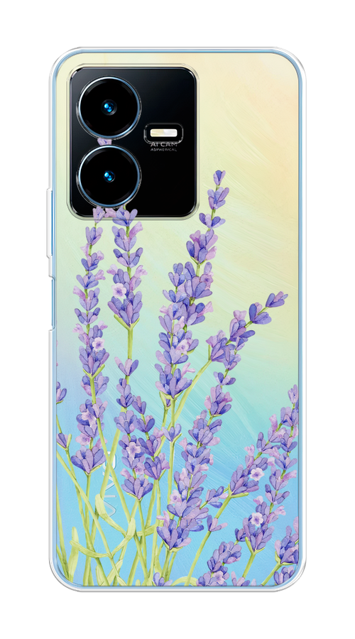 

Чехол на Vivo Y22 "Лавандовые стебли", Фиолетовый;зеленый, 267550-1