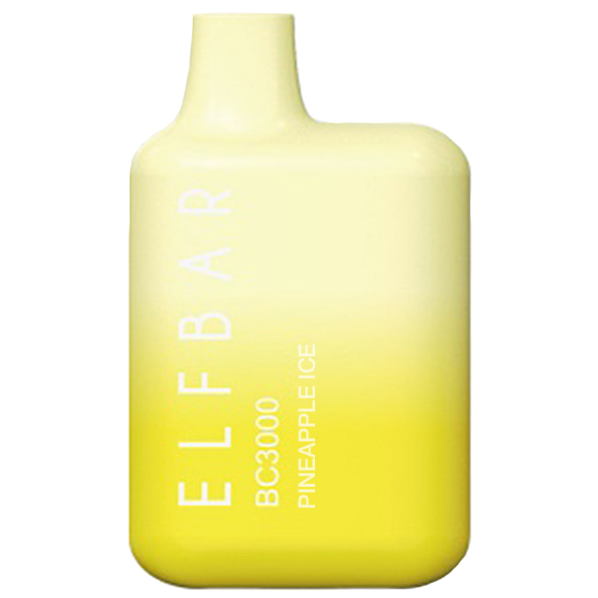 

Одноразовая электронная сигарета с подзарядкой Elf Bar BC3000 Pineapple Ice, 20 мг