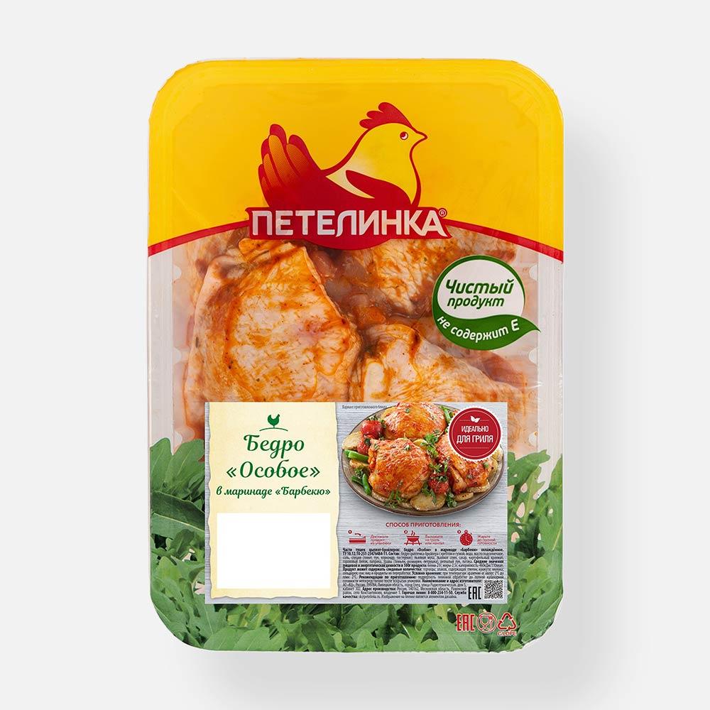 

Бедро цыплёнка-бройлера Петелинка особое, в маринаде барбекю, охлаждённое, 1-1,1 кг