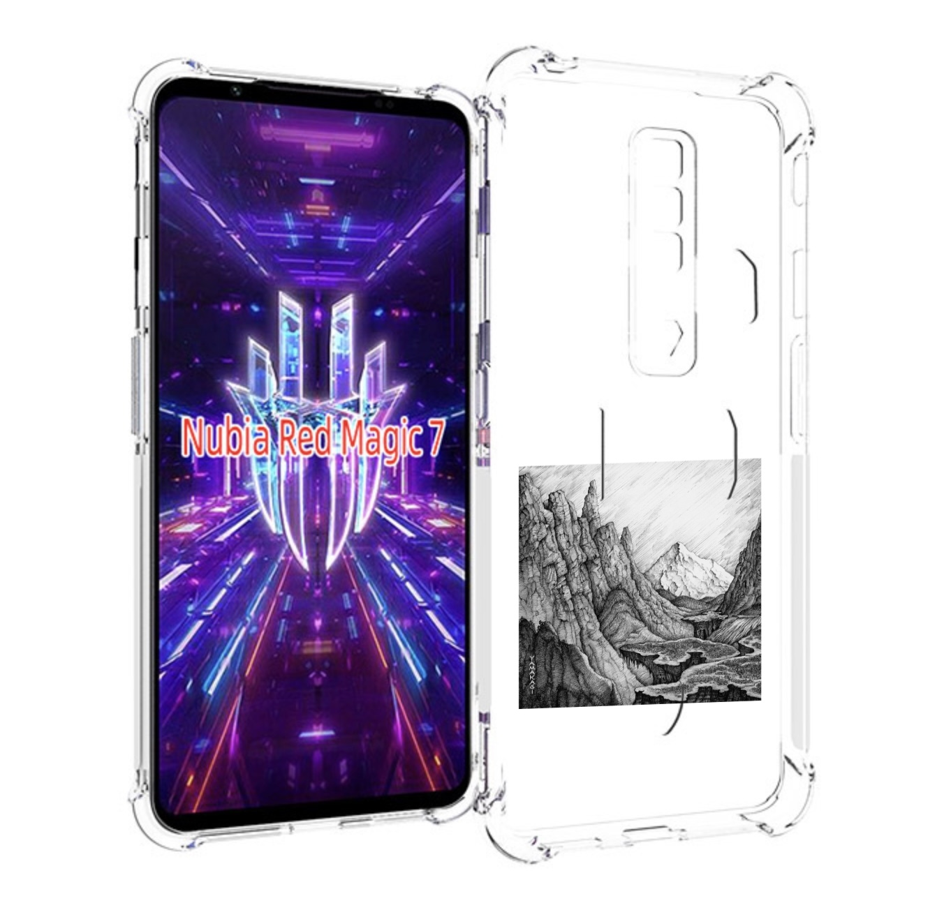Чехол MyPads Ямакаса Мияги и Энди Панда для ZTE Nubia Red Magic 7