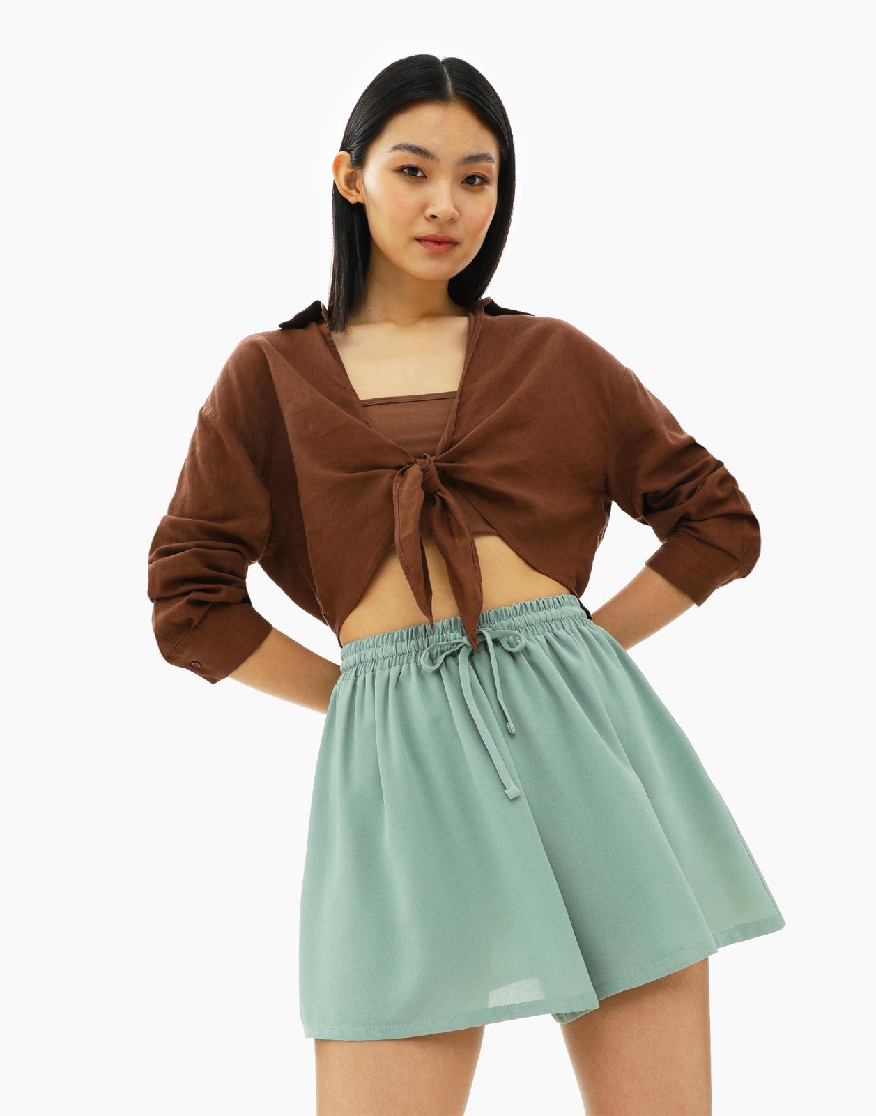 

Шорты женские Gloria Jeans GSH010152 хаки XL, GSH010152