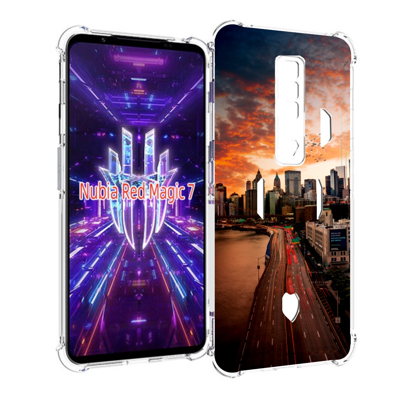 

Чехол MyPads американский город фото для ZTE Nubia Red Magic 7, Прозрачный, Tocco