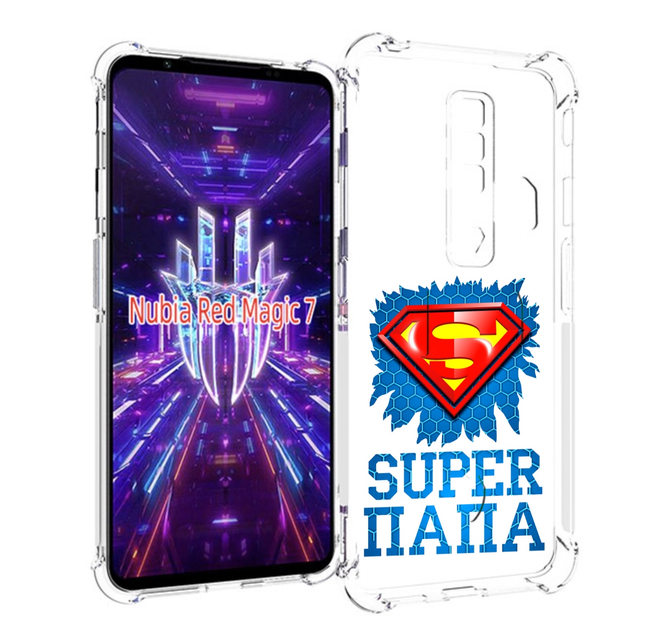 

Чехол MyPads Супер Папа для ZTE Nubia Red Magic 7, Прозрачный, Tocco
