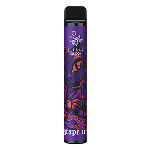 

Одноразовая электронная сигарета Elf Bar Lux 2000 Grape Ice, 20 мг