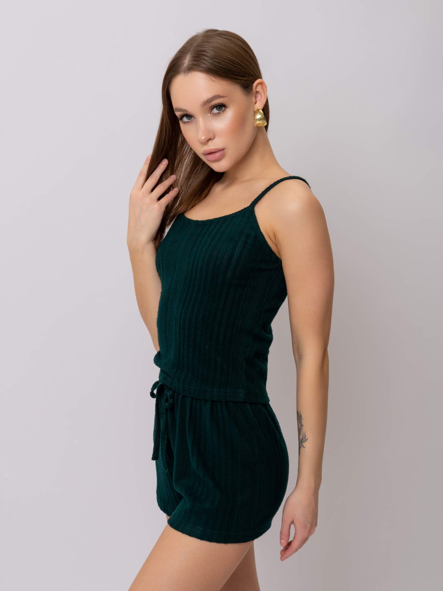 Пижама женская Vasilenko Collection 800 зеленая XL