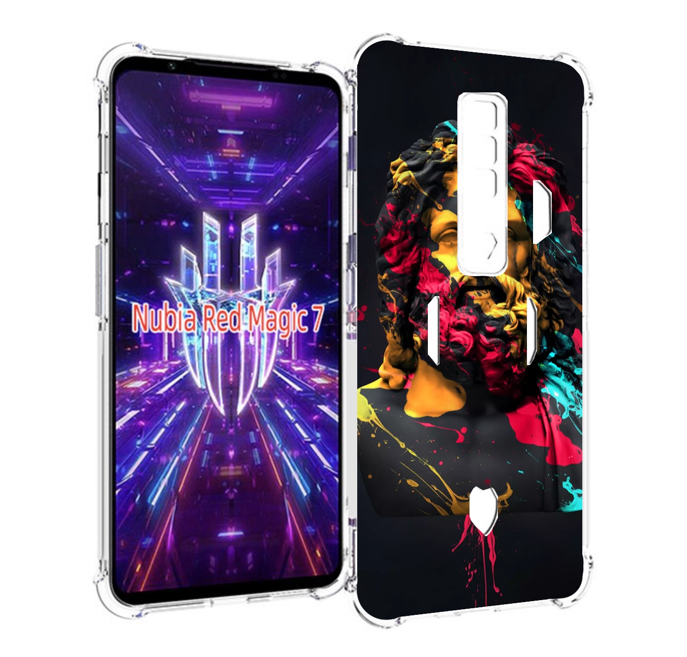 

Чехол MyPads арт-статуя-краски для ZTE Nubia Red Magic 7, Прозрачный, Tocco