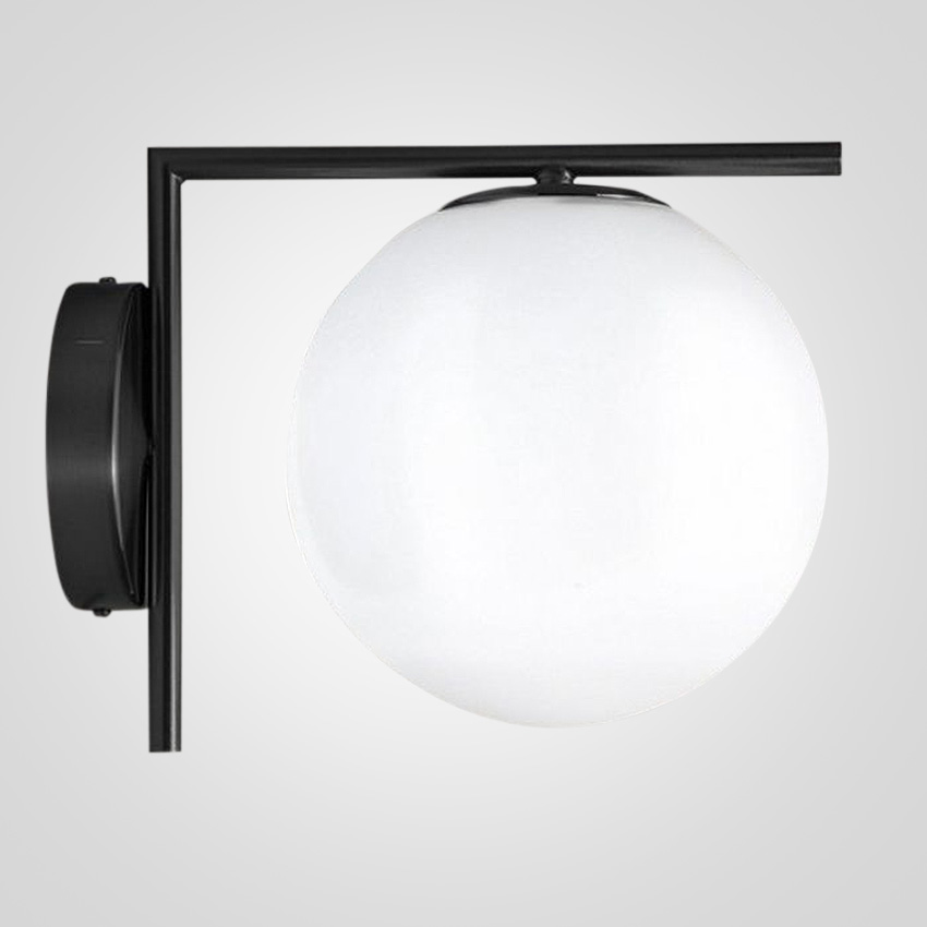 фото Бра ic lighting flos white ball ic c/w black imperiumloft