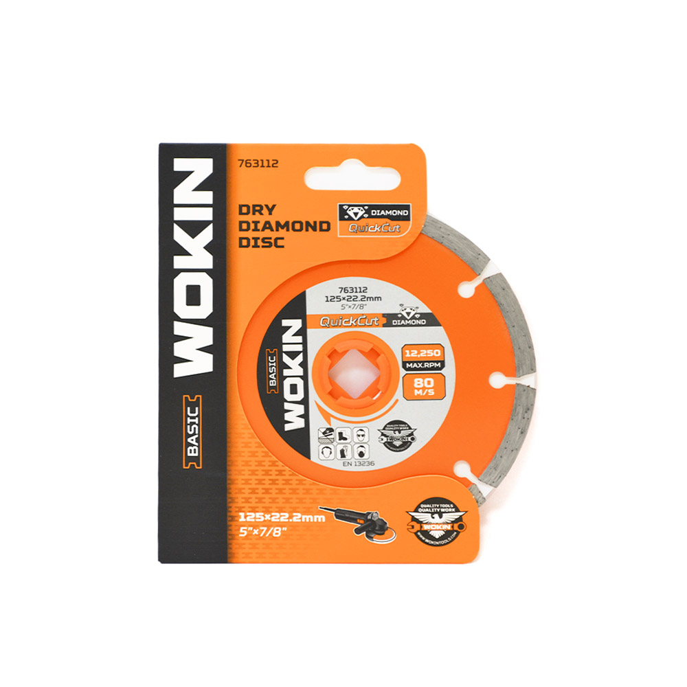Диск алмазный сегментный WOKIN, 125x22.2 мм, 12250 об/мин (763112)