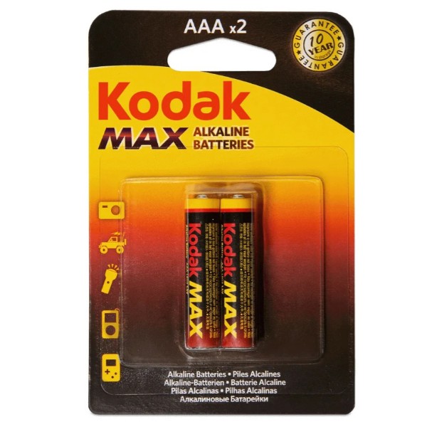 Батарейки Kodak Max Alkaline LR03-2BL AАА 2 шт