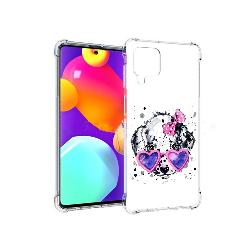 

Чехол MyPads Tocco для Samsung Galaxy M62 долматинец в очках (PT158430.541.337), Прозрачный, Tocco