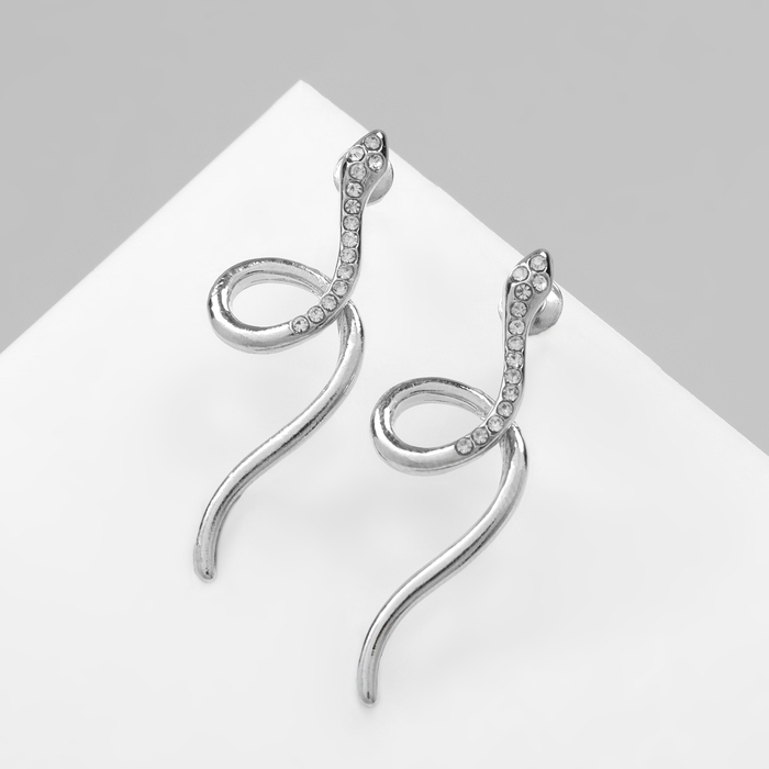 

Серьги из бижутерного сплава Queen fair 10478895, стразы, 10478895