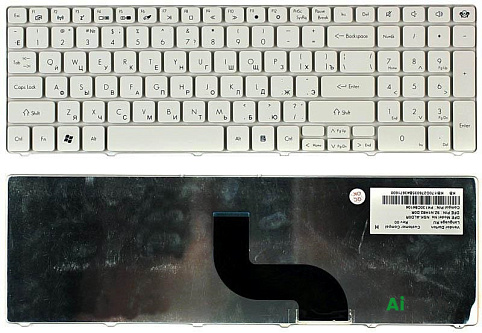 Клавиатура для Packard Bell EasyNote TE11 белая p/n: MP-09B23SU-6981