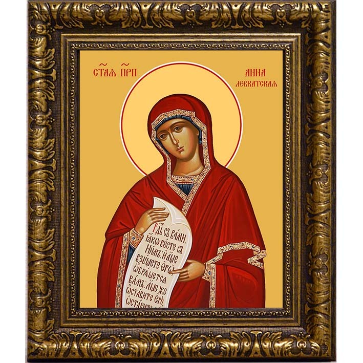 

Анна Левкатская преподобная. Икона на холсте.
