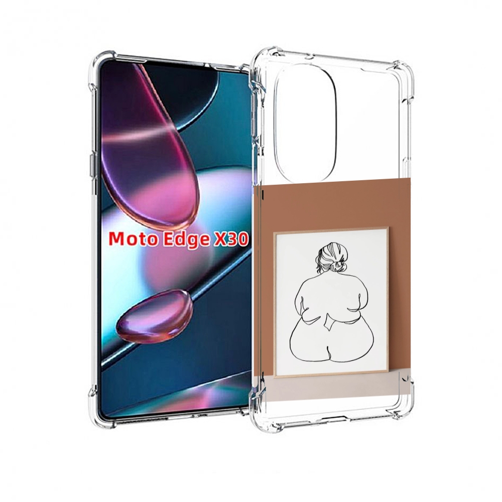 

Чехол MyPads Body Positive Female Figure Line Art женский для Motorola Moto Edge X30, Прозрачный, Tocco