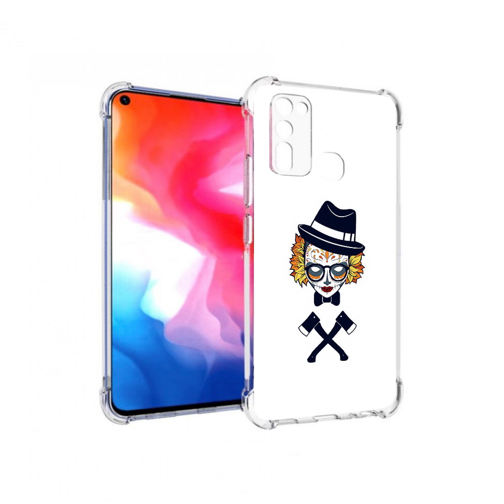 

Чехол MyPads Tocco для Vivo Y50 девушка в маске с топорами рисунок (PT226982.418.304), Прозрачный, Tocco