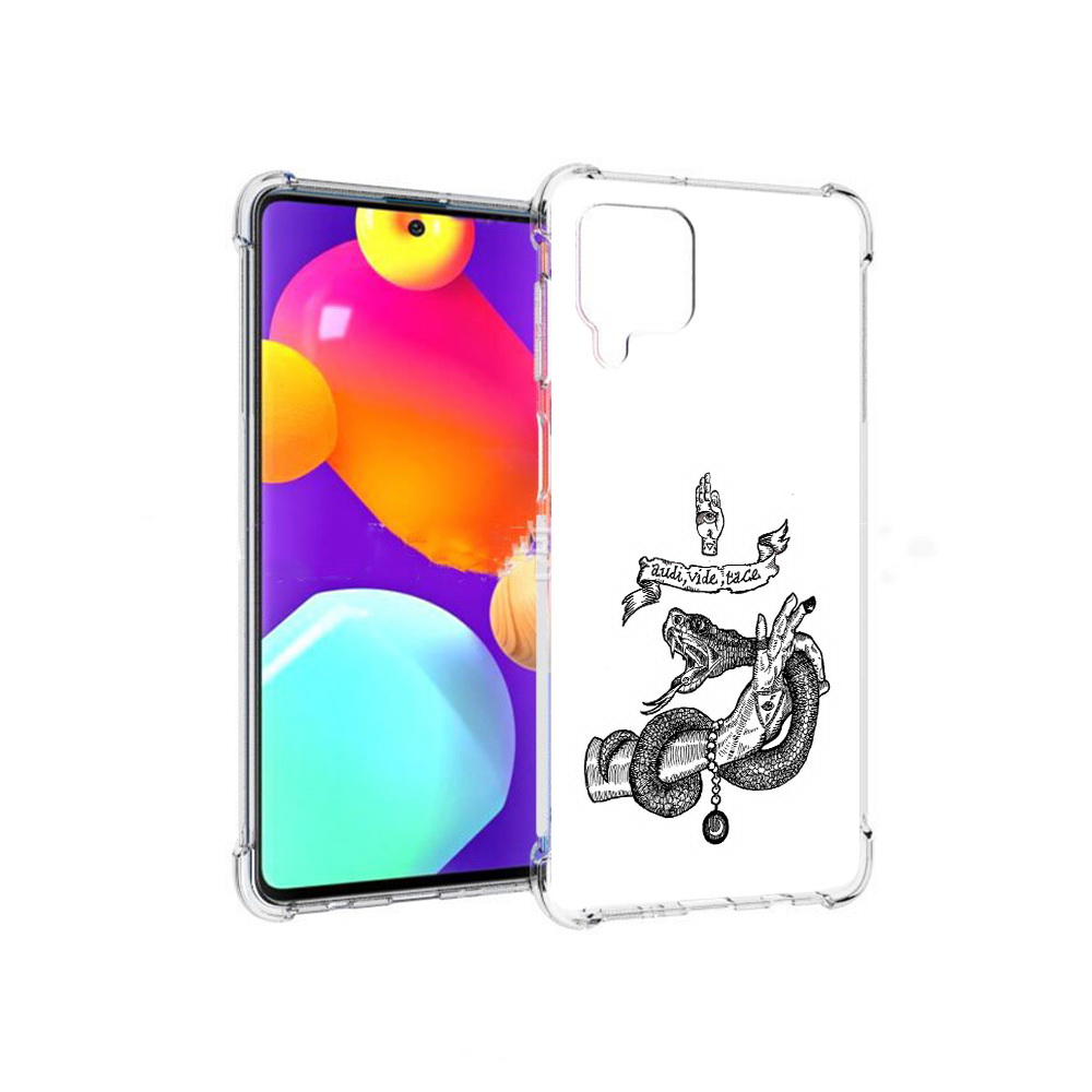 

Чехол MyPads Tocco для Samsung Galaxy M62 змея на руке рисунок (PT158430.541.366), Прозрачный, Tocco
