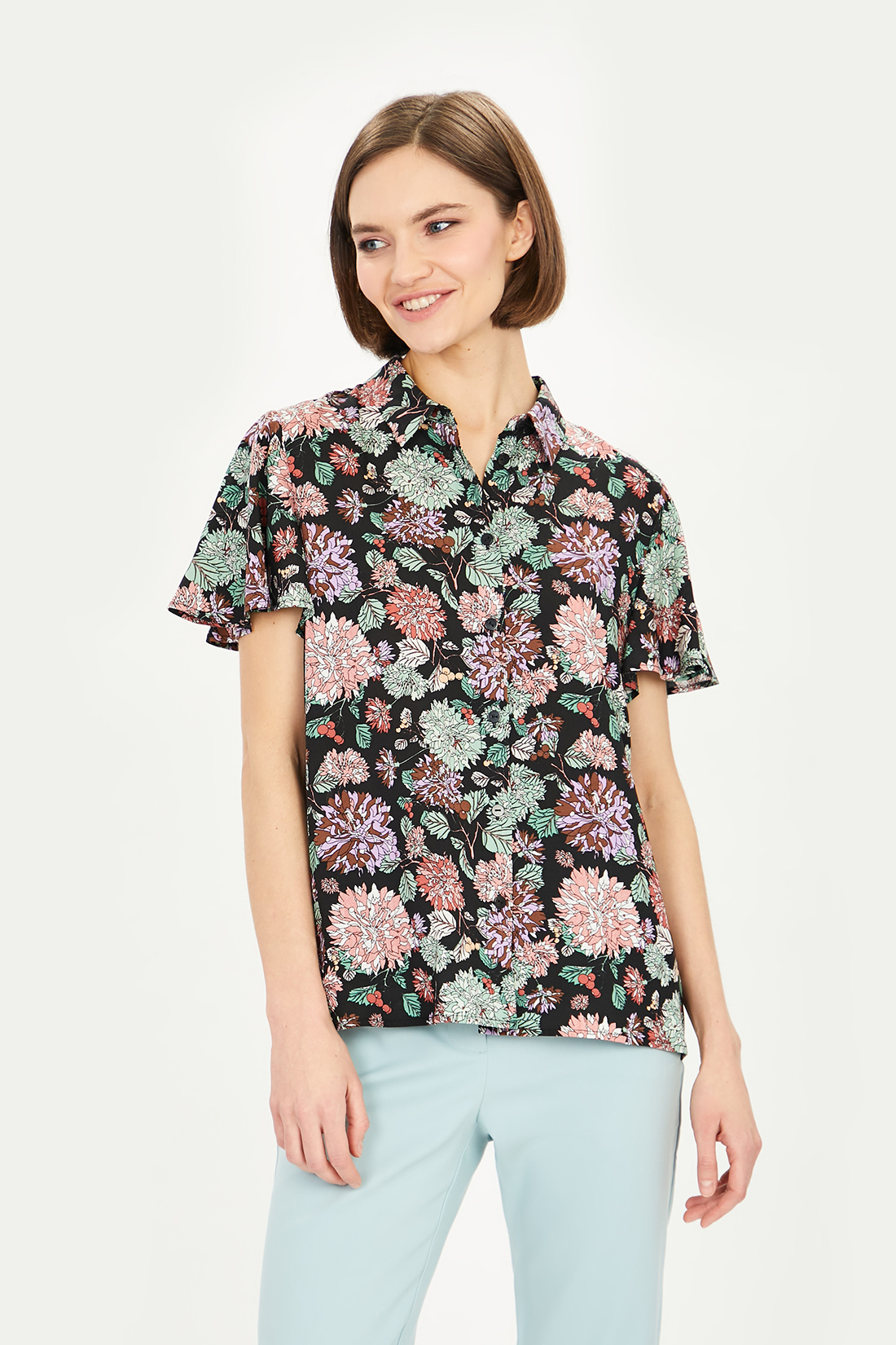 фото Рубашка женская baon b191007 черная l