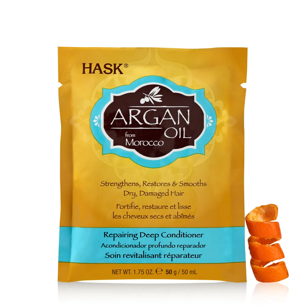 фото Интенсивная маска hask для восстановления волос с аргановым маслом 50 г
