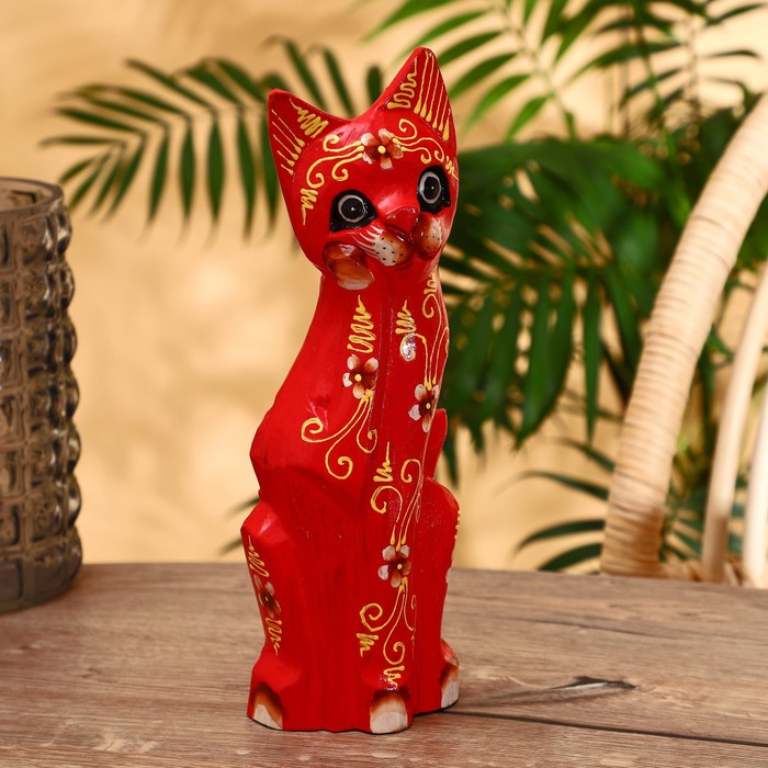 

Сувенир "Кошка" албезия 30 см, Indonesian style