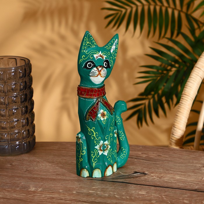 

Сувенир "Кошка" албезия 30 см, Indonesian style
