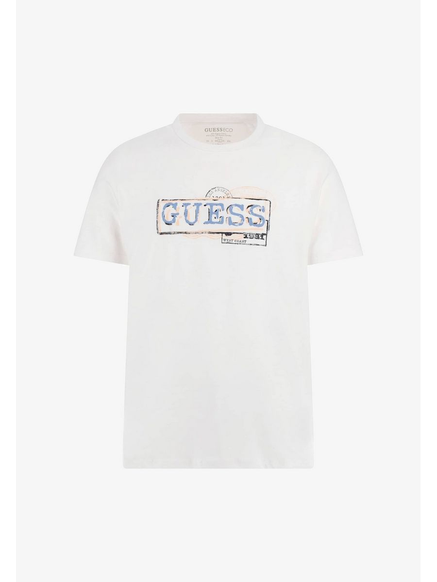 

Футболка мужская Guess GU122O199 белая XL, Белый, GU122O199