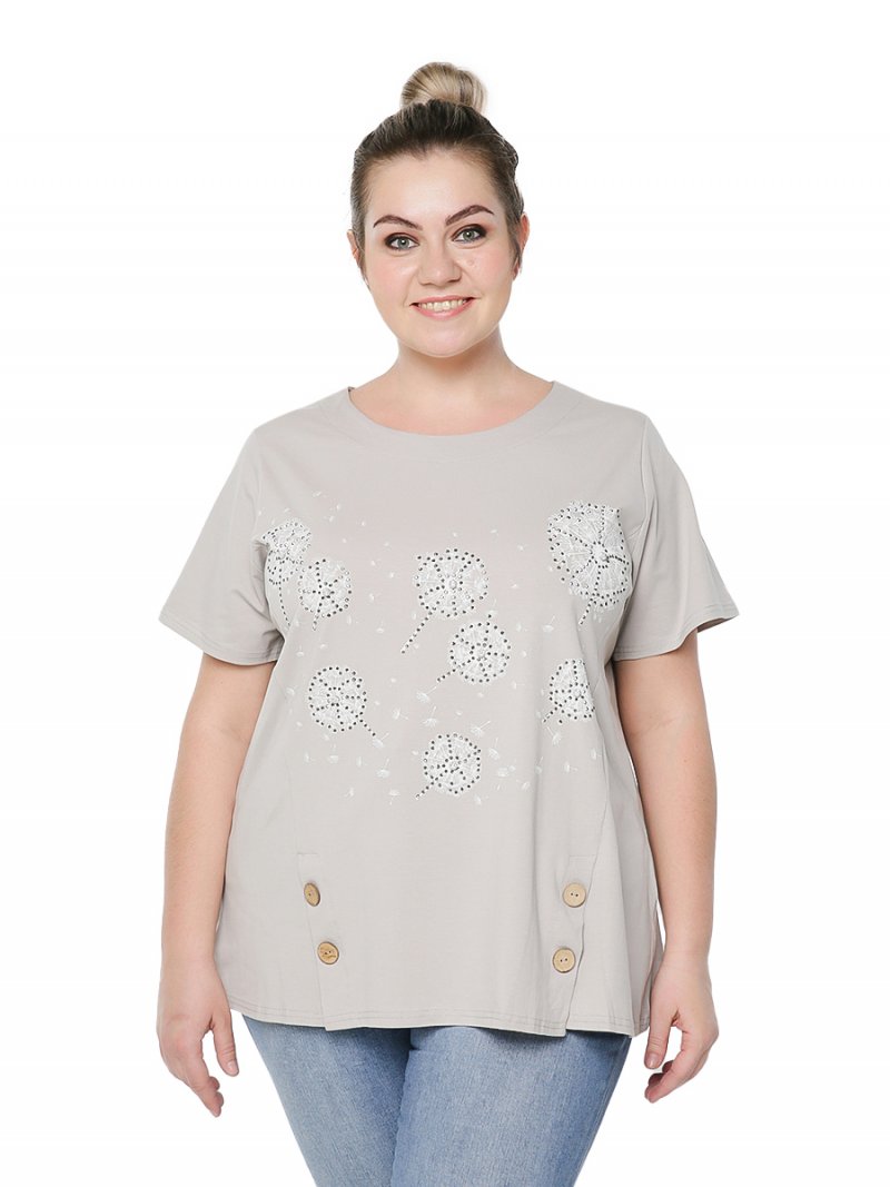 

Футболка женская Rihanna RH2247 серая 62 EU, RH2247