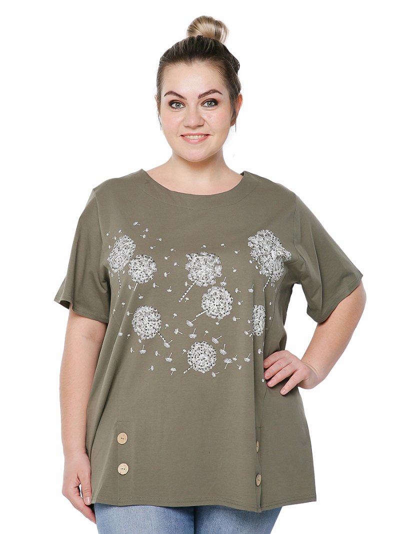 

Футболка женская Rihanna RH2247 хаки 64 EU, RH2247