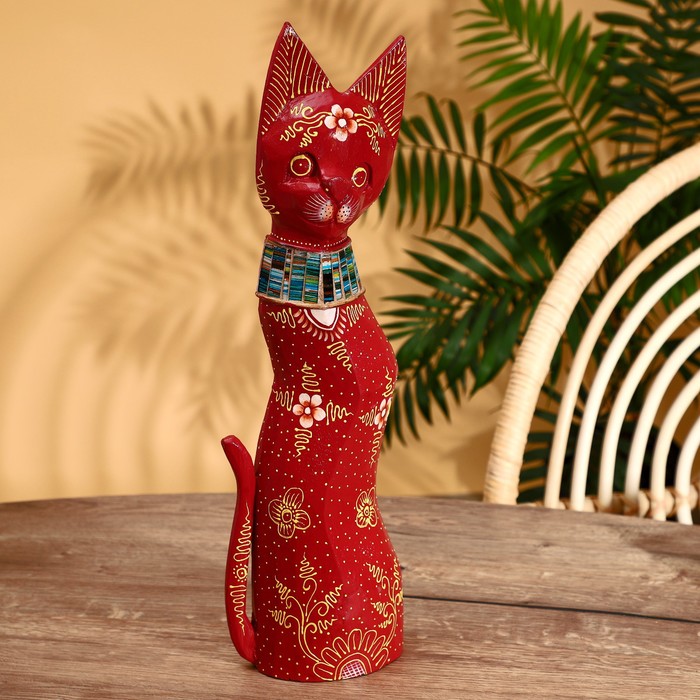

Сувенир "Кошка" албезия 50 см, Indonesian style