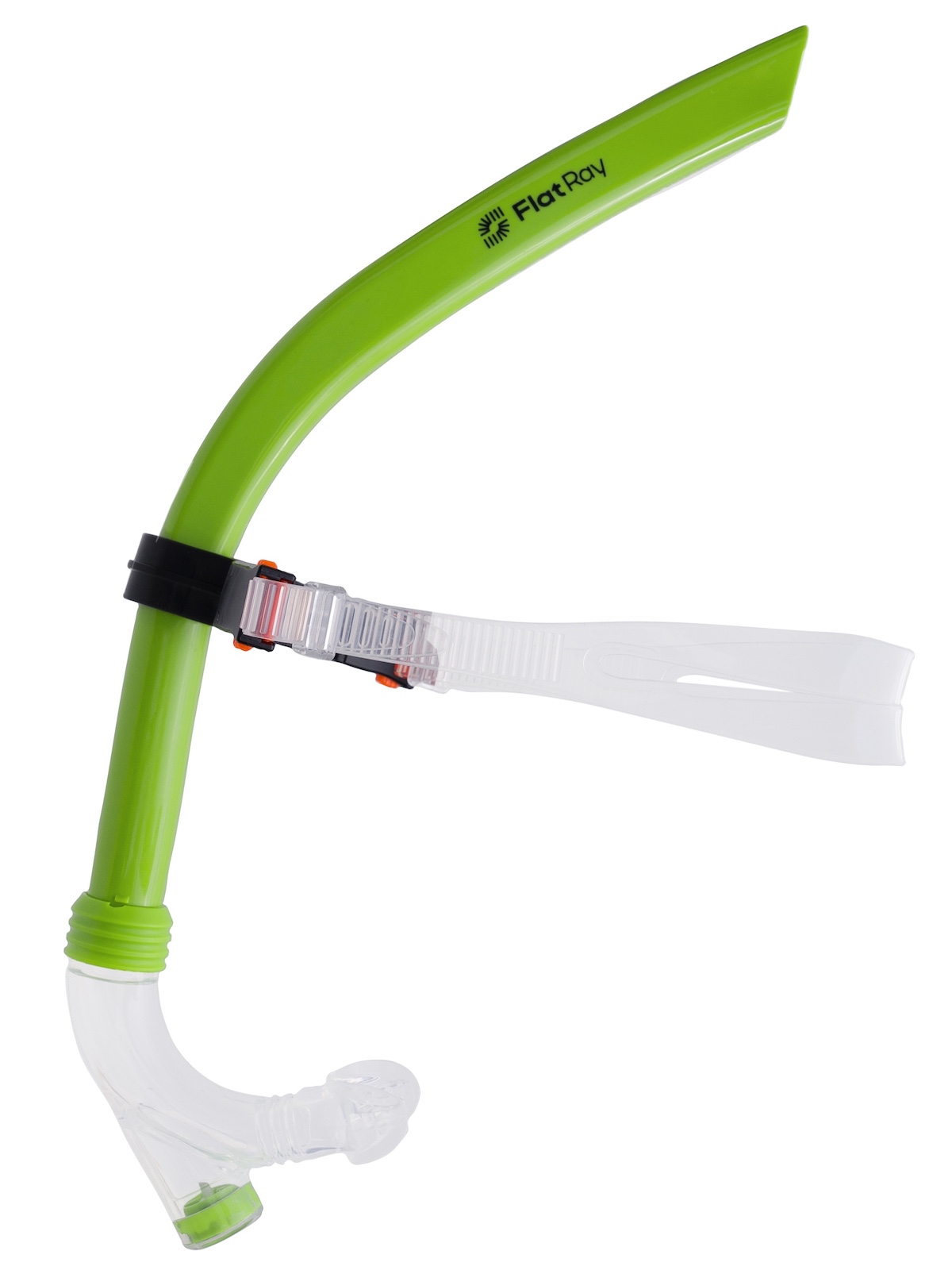 Трубка для плавания Flat Ray Frontal Snorkel, зеленый