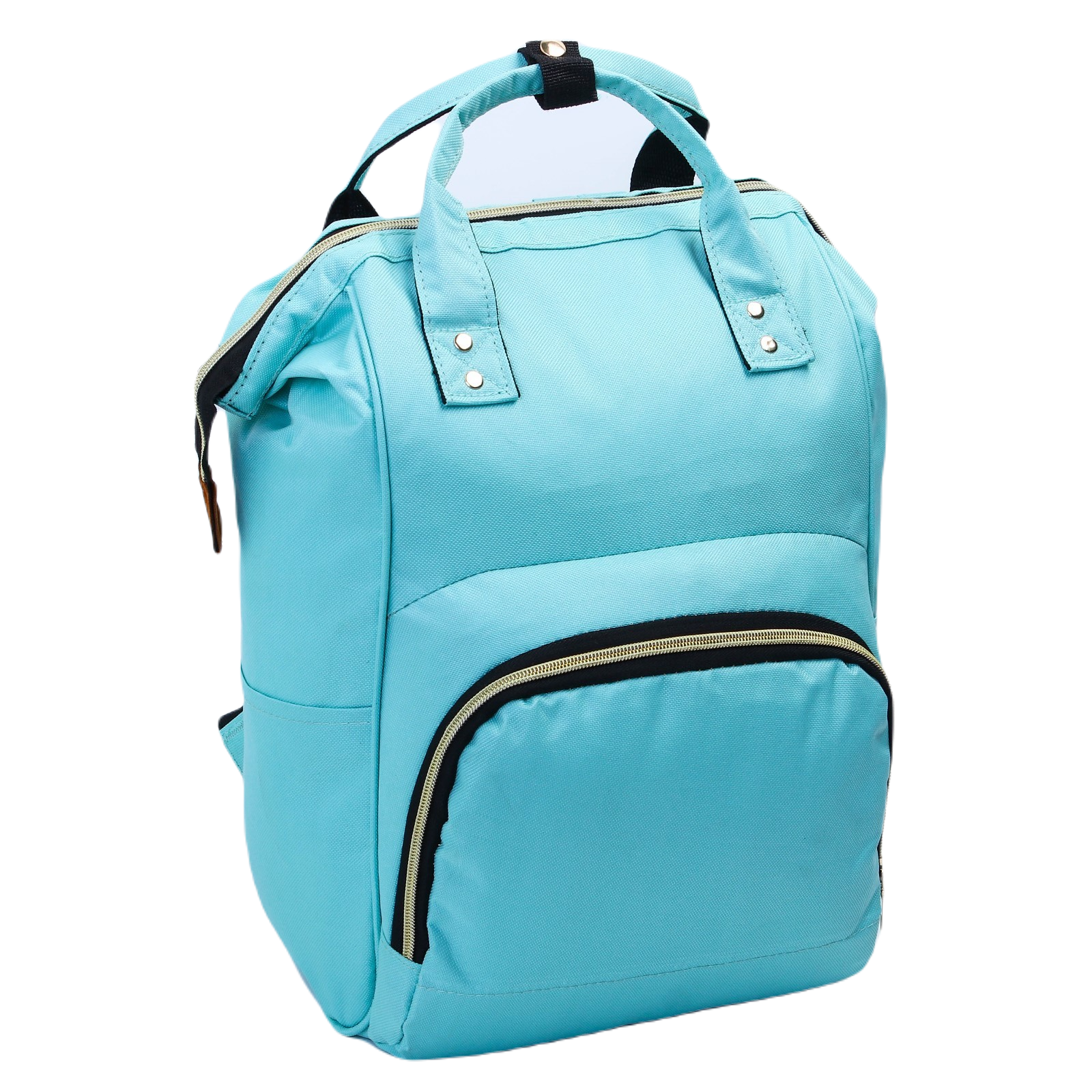 фото Сумка-рюкзак для хранения вещей малыша с крючком для коляски, цвет бирюзовый nobrand