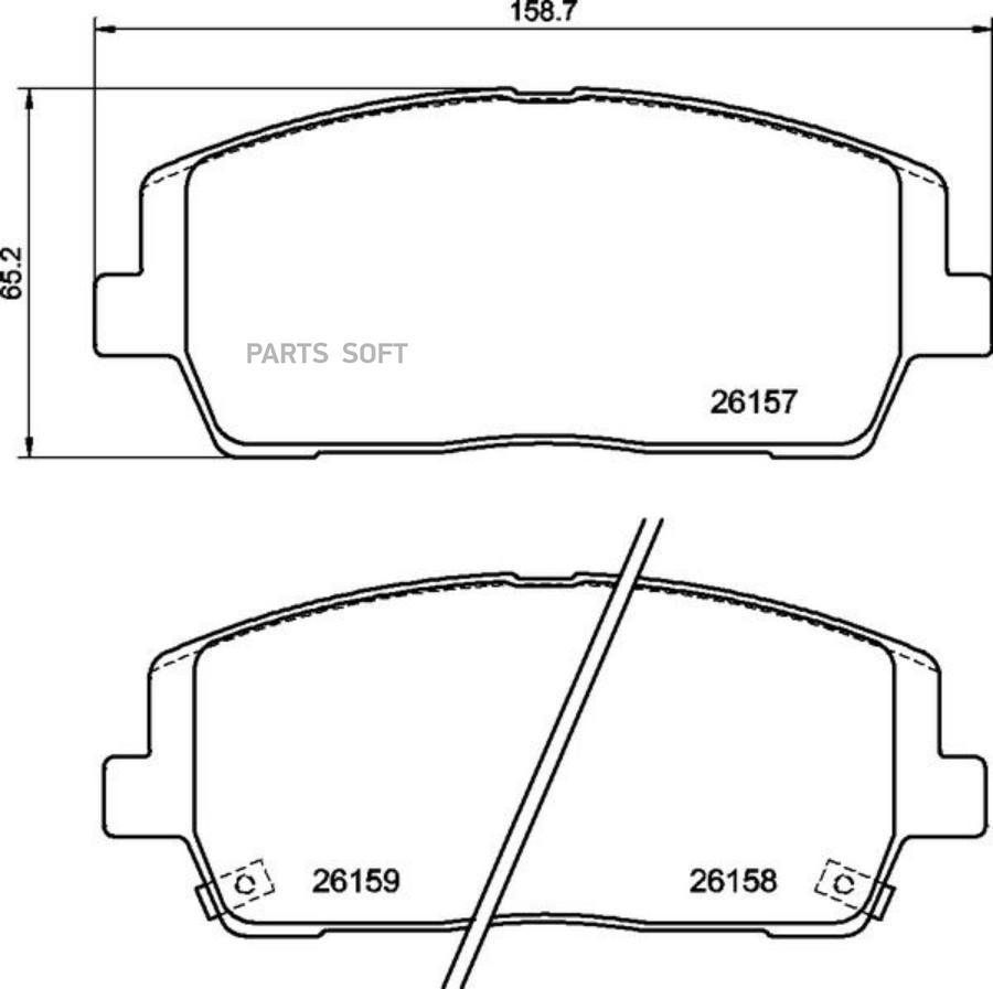 

Колодки тормозные дисковые передн. HYUNDAI SANTA FE IV (TM TMA) 02/18-> / HYUNDAI BREMBO