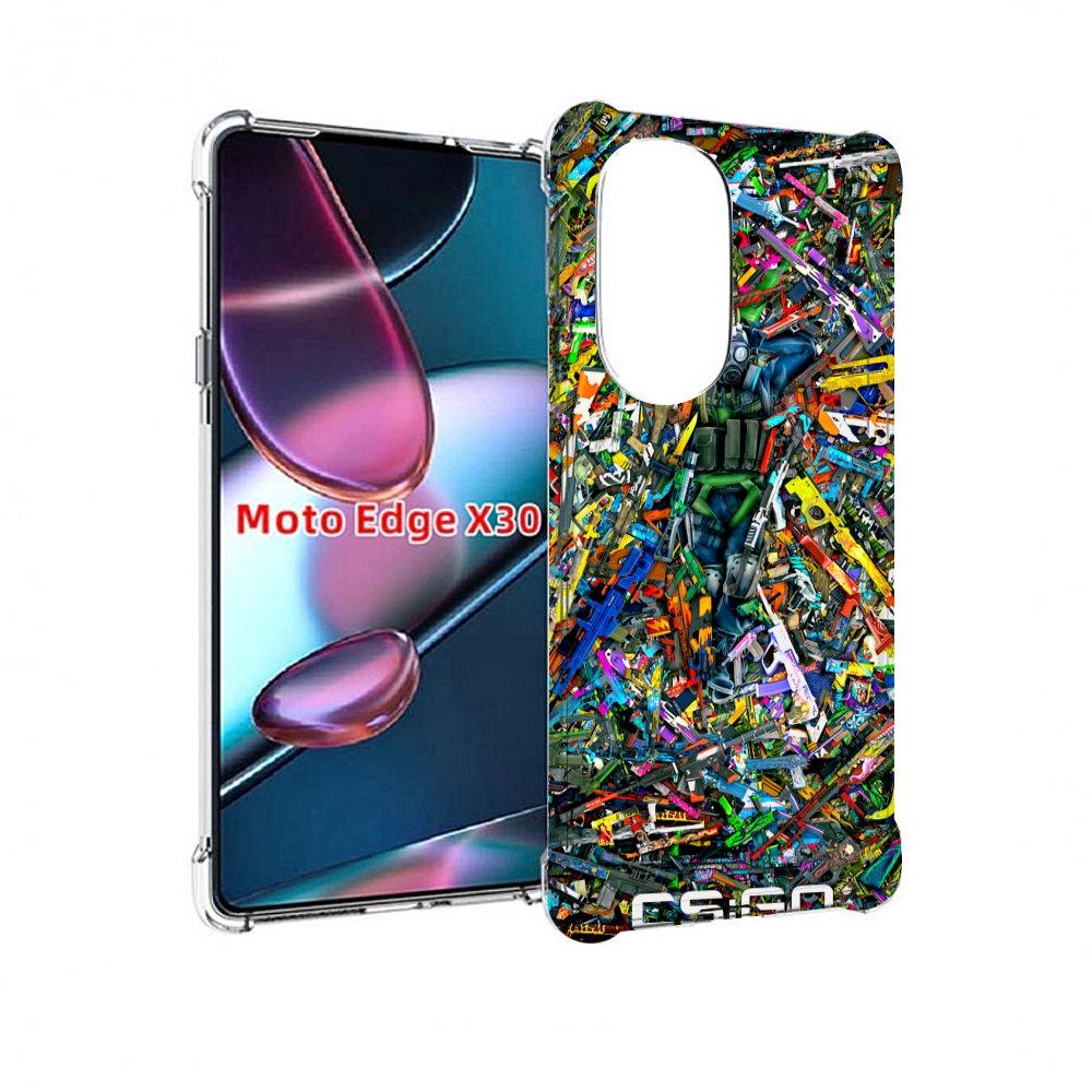 

Чехол MyPads CS GO guns skins мужской для Motorola Moto Edge X30, Прозрачный, Tocco