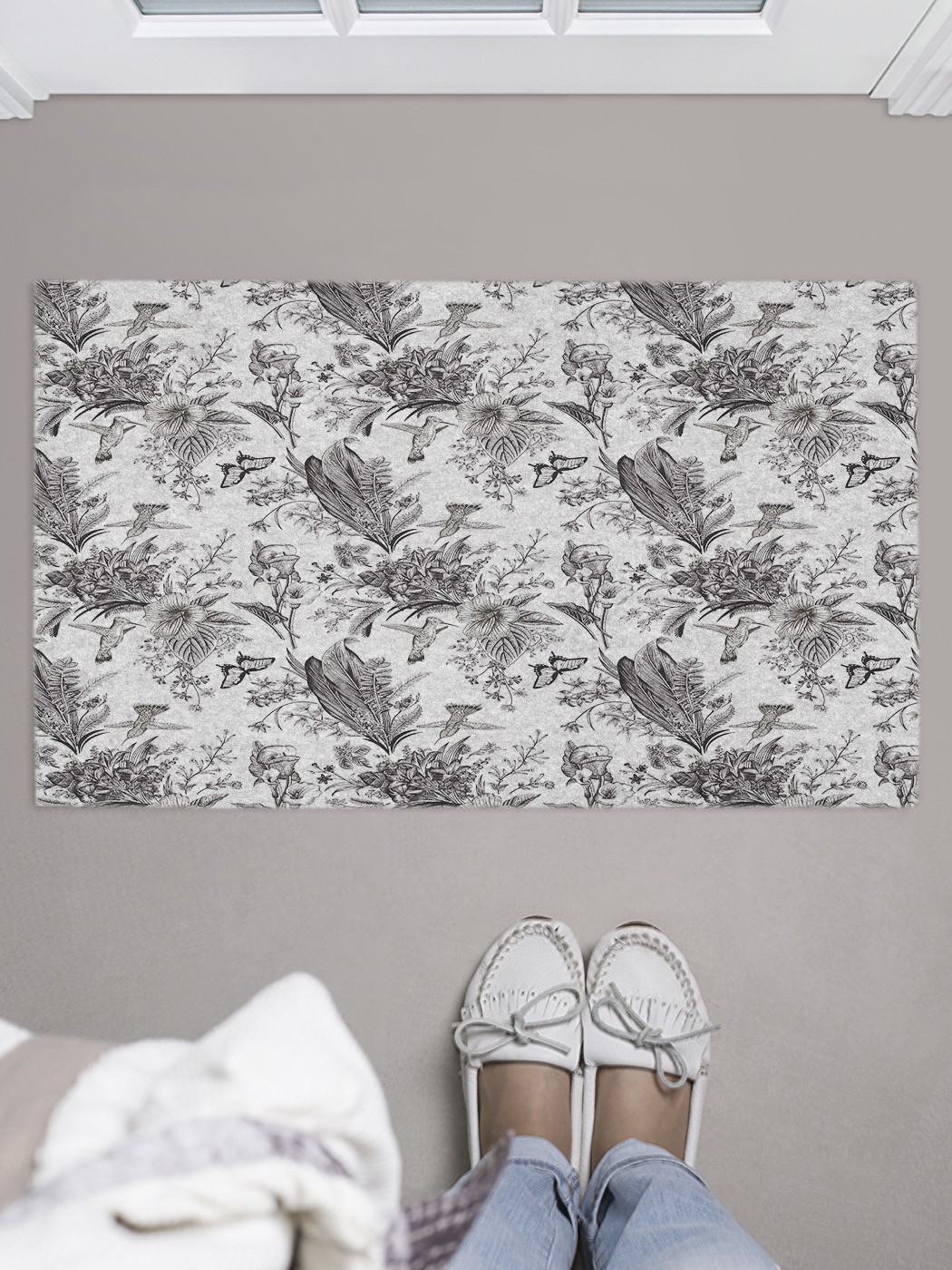 

Придверный коврик в прихожую для обуви, на резиновой основе, 75x45 см door_52494 JoyArty