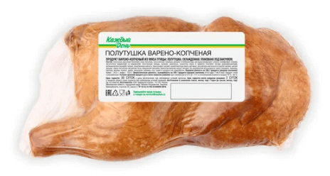 

Полутушка цыпленка-бройлера варено-копченая Каждый День +-500 г
