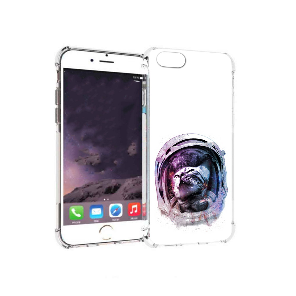 

Чехол MyPads Tocco для Apple iPhone 6 кот в шлеме (PT54043.605.396), Прозрачный, Tocco