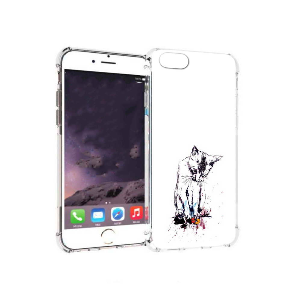 

Чехол MyPads Tocco для Apple iPhone 6 кот и микки (PT54043.605.399), Прозрачный, Tocco