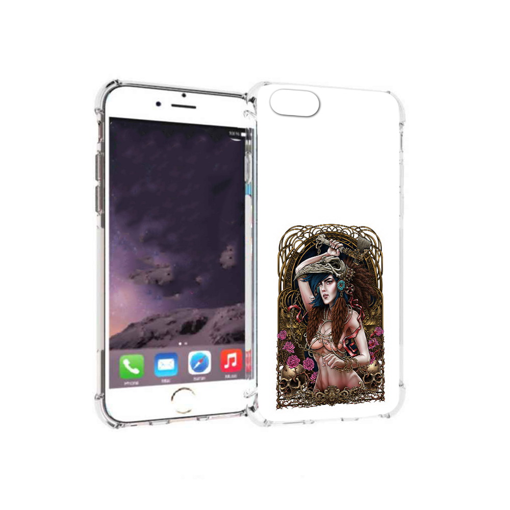 

Чехол MyPads Tocco для Apple iPhone 6 красивая девушка рисунок (PT54043.605.407), Прозрачный, Tocco