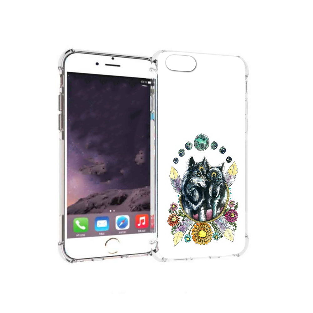 

Чехол MyPads Tocco для Apple iPhone 6 красивые волки абстракция (PT54043.605.408), Прозрачный, Tocco
