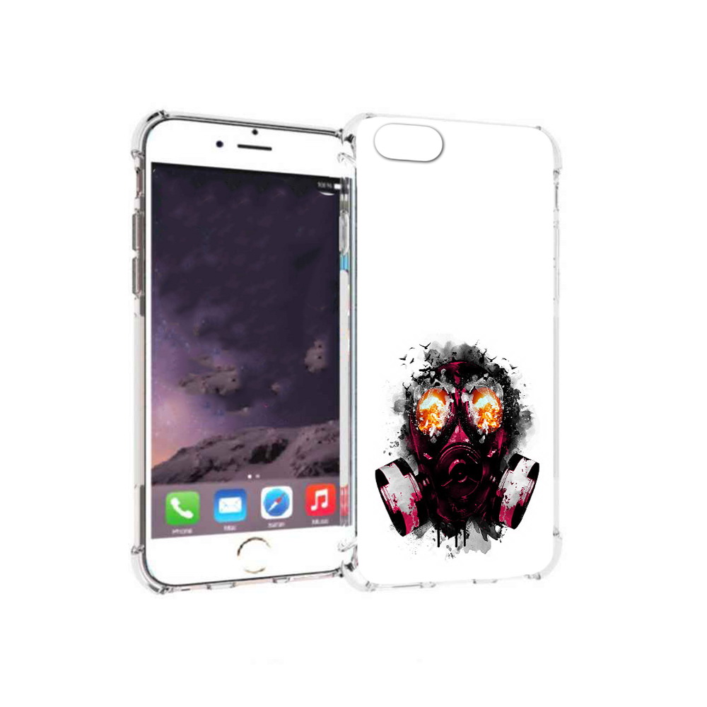 

Чехол MyPads Tocco для Apple iPhone 6 красный противогаз (PT54043.605.412), Прозрачный, Tocco