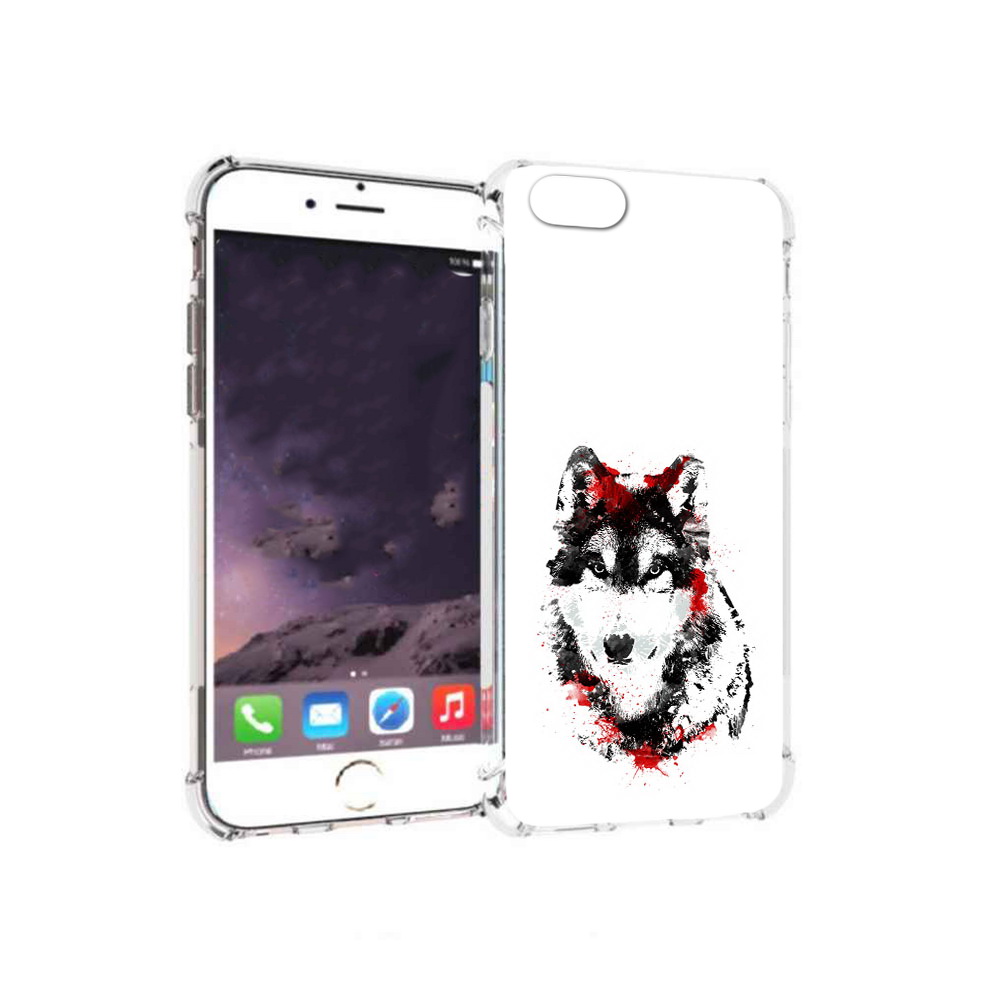 

Чехол MyPads Tocco для Apple iPhone 6 кровавый волк (PT54043.605.416), Прозрачный, Tocco