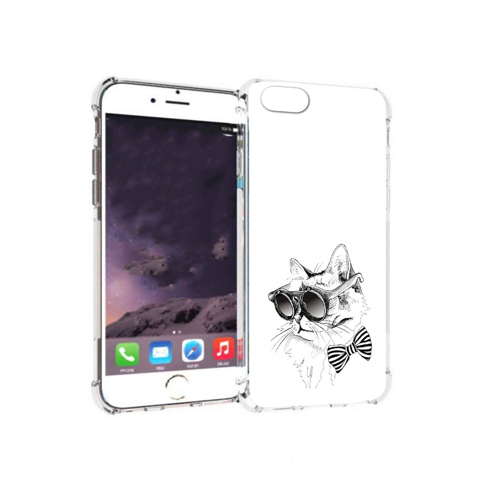 

Чехол MyPads Tocco для Apple iPhone 6 крутая кошка в очках (PT54043.605.421), Прозрачный, Tocco
