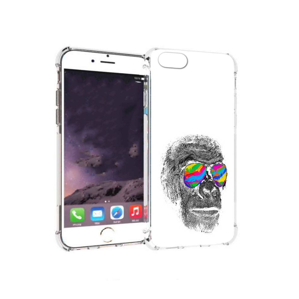 

Чехол MyPads Tocco для Apple iPhone 6 крутая обезьяна в очках (PT54043.605.422), Прозрачный, Tocco