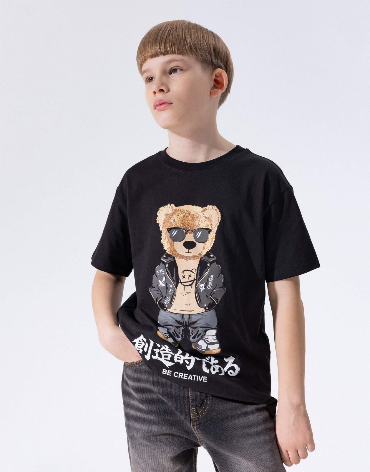 

Футболка для мальчика Gloria Jeans BKT016974 черный 6-8л/128, BKT016974