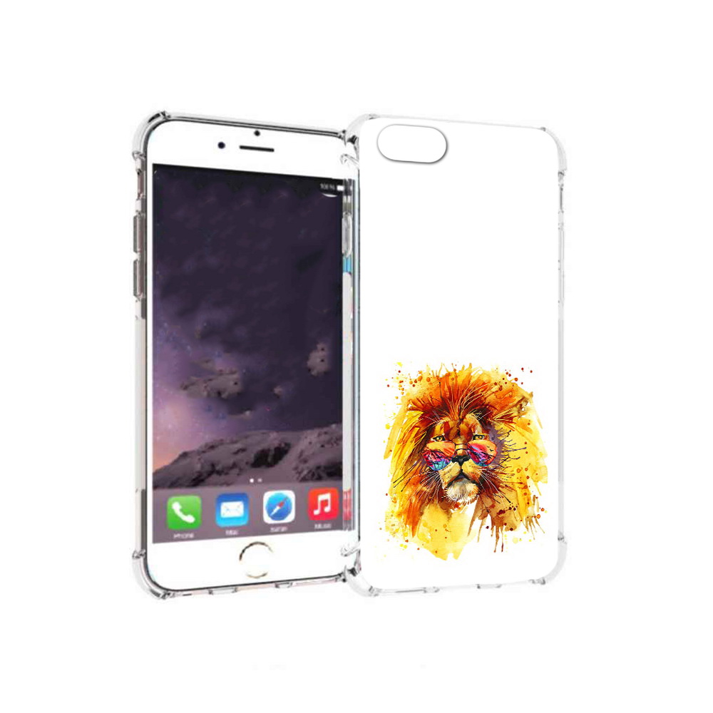 

Чехол MyPads Tocco для Apple iPhone 6 лев в очках (PT54043.605.436), Прозрачный, Tocco