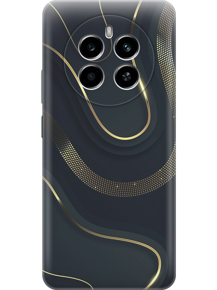 

Силиконовый чехол на Realme 12 4g с принтом "Золотистые акценты", Прозрачный;золотистый;серый, 783982031