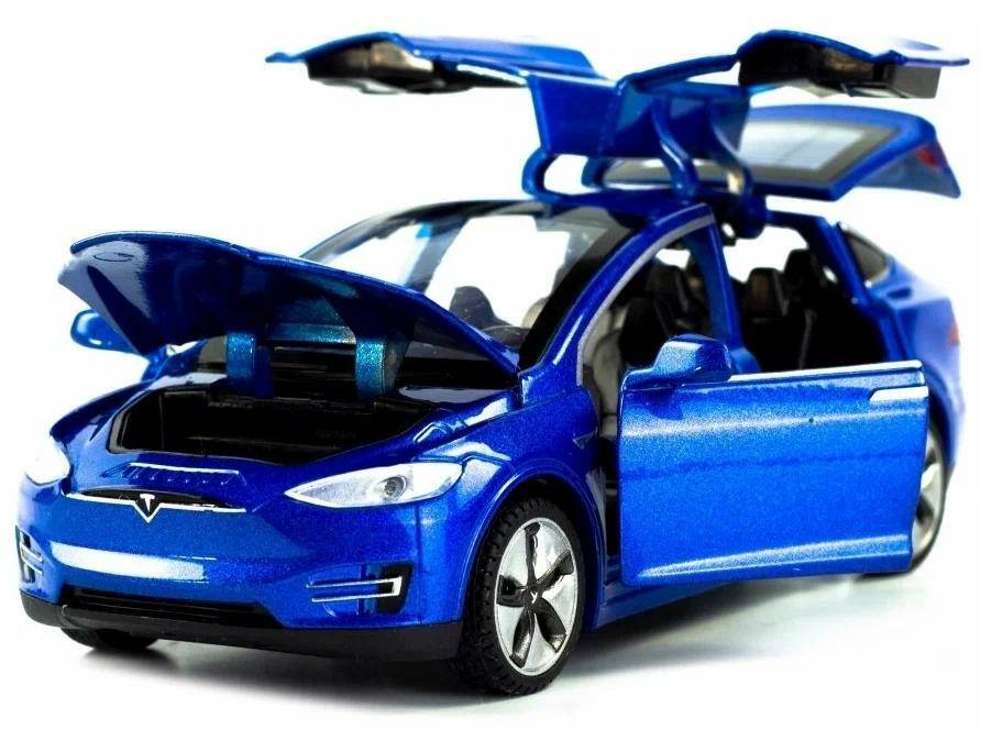 

Модель машины "Tesla Model X" 1:32 инерционная арт.6810/71383, Синий